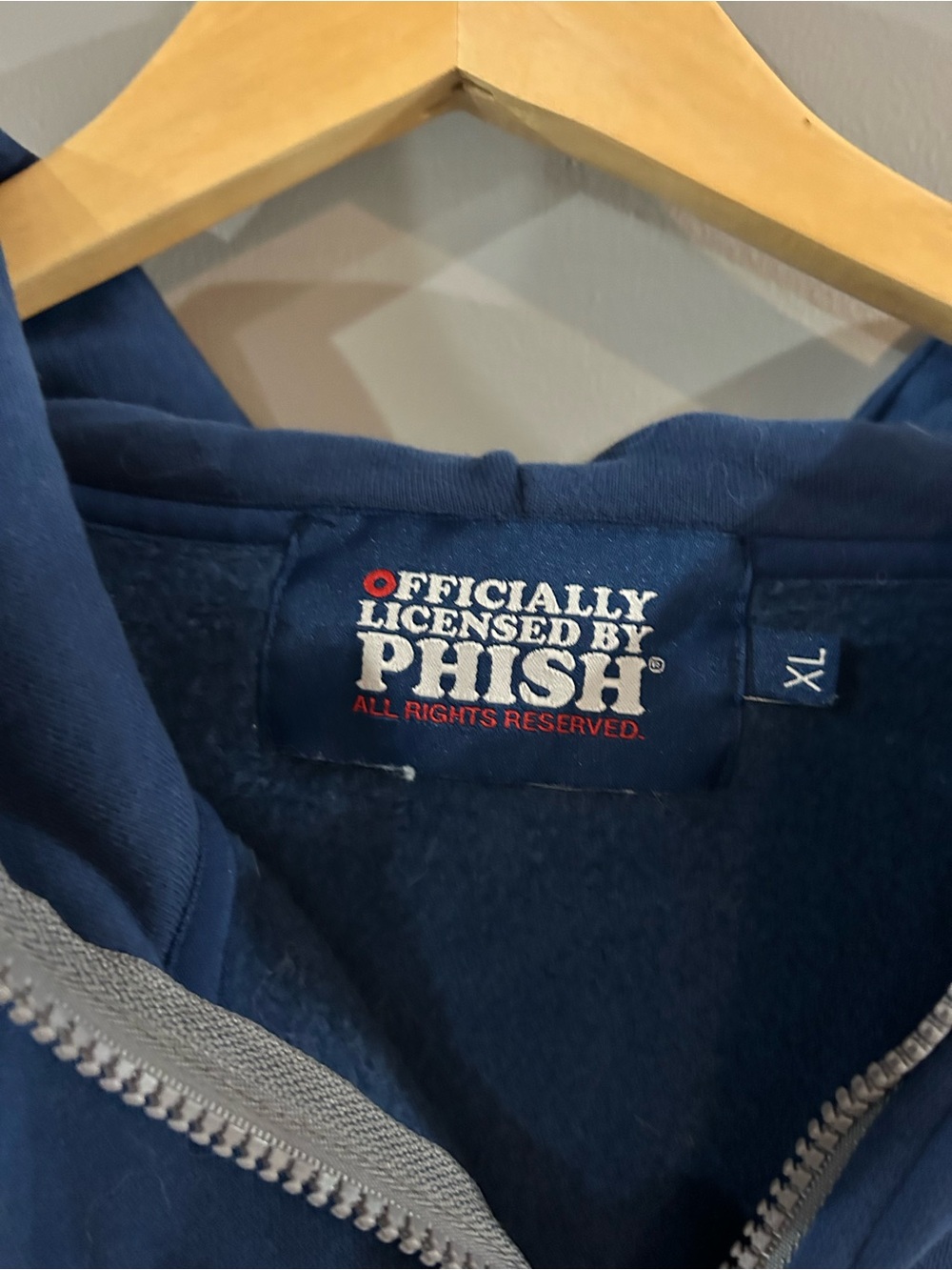 Phish Navy Full-Zip Hoodie with Red Circle Logo - Picture 3 of 3
